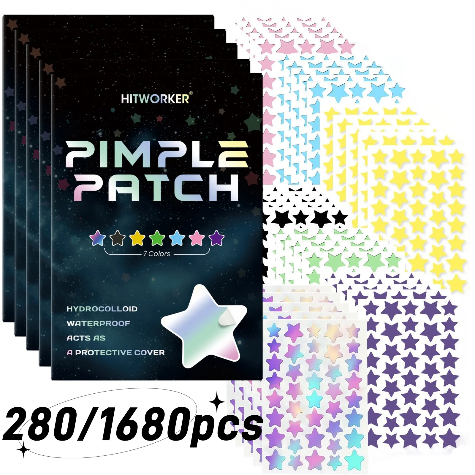 Star-Shaped Acne Patches, 280 Count