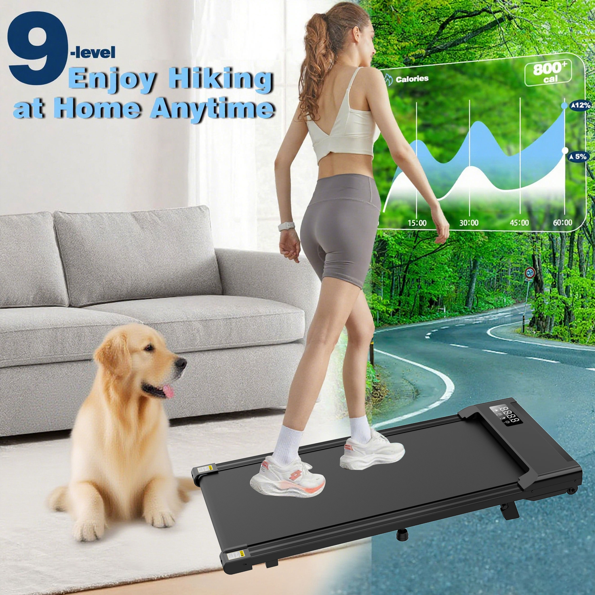 Foldable Electric Mini Treadmill for Home Fitness 2