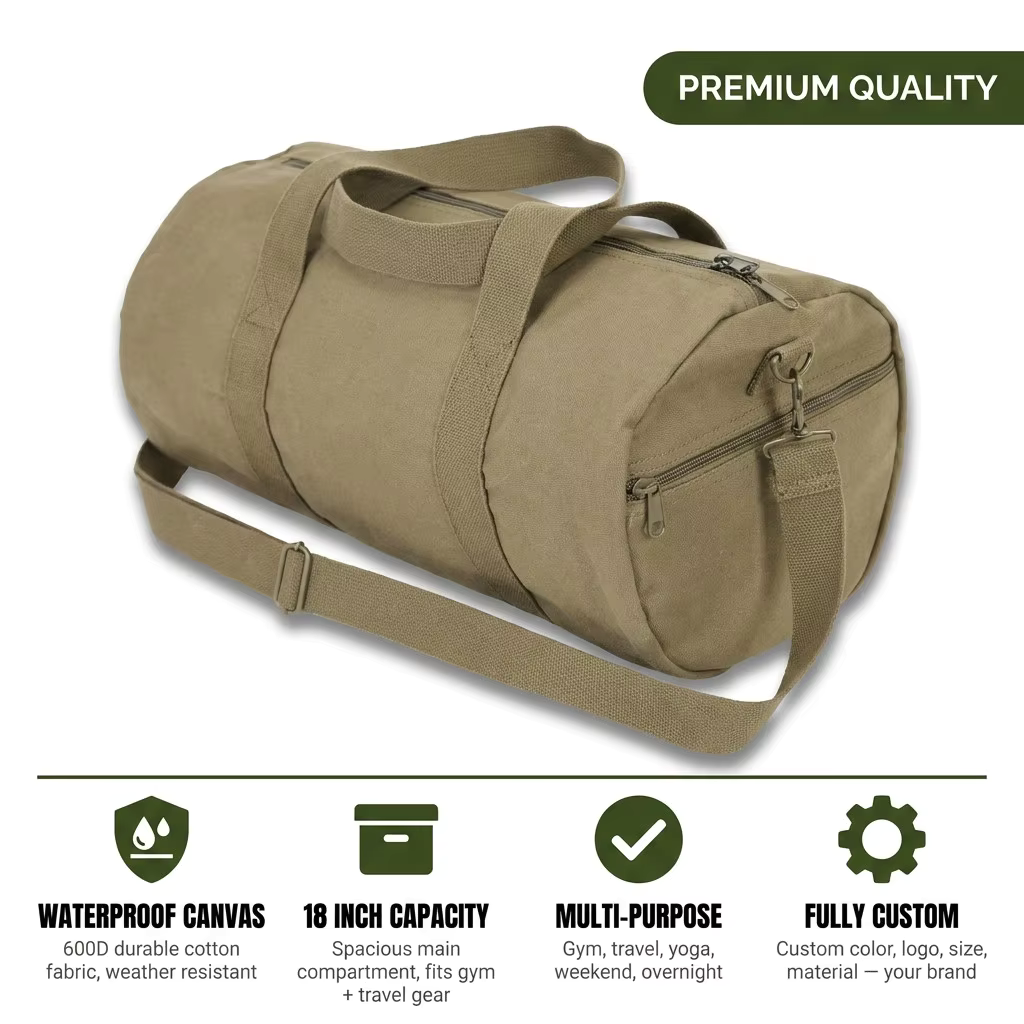 Canvas Shoulder Fitness Travel Bag