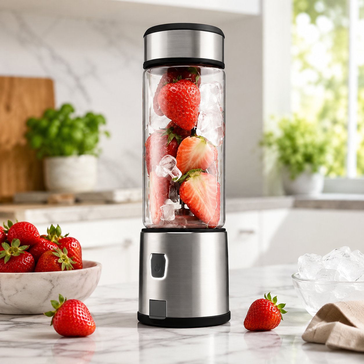 USB Smoothie Juicer Borosilicate Glass Bottle 2