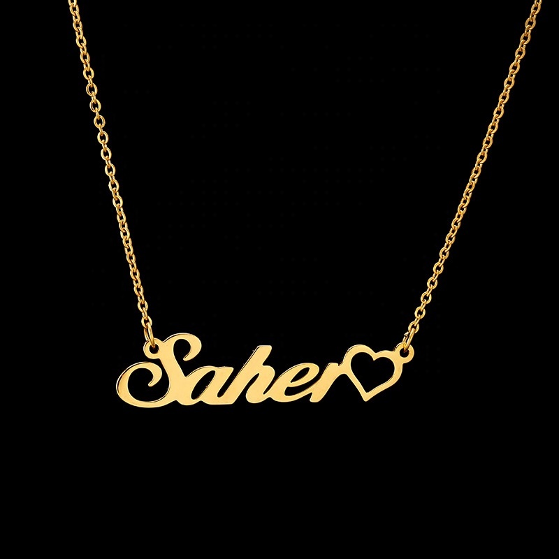 Diy Name Personalized Jewelry Necklaces Charms Stainless Steel