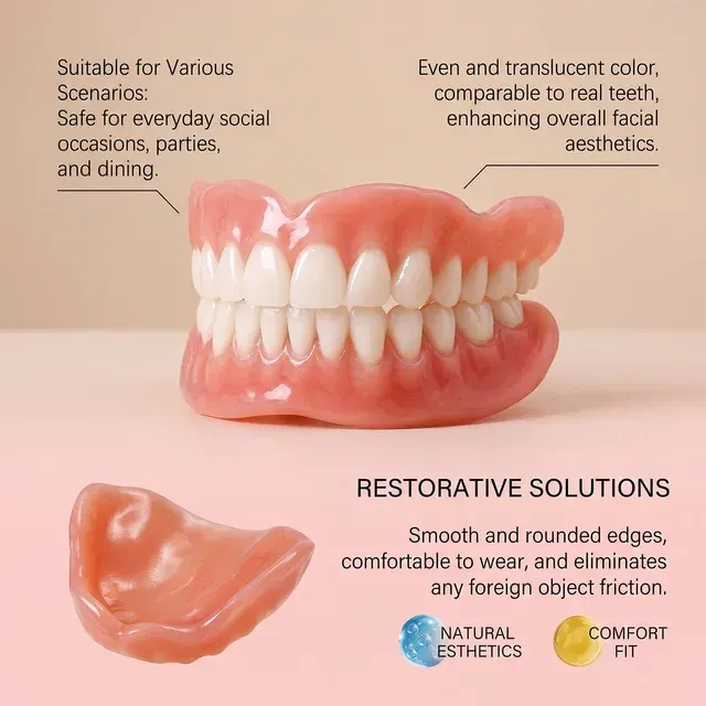 Removable Silicone Dentures for Seniors 1