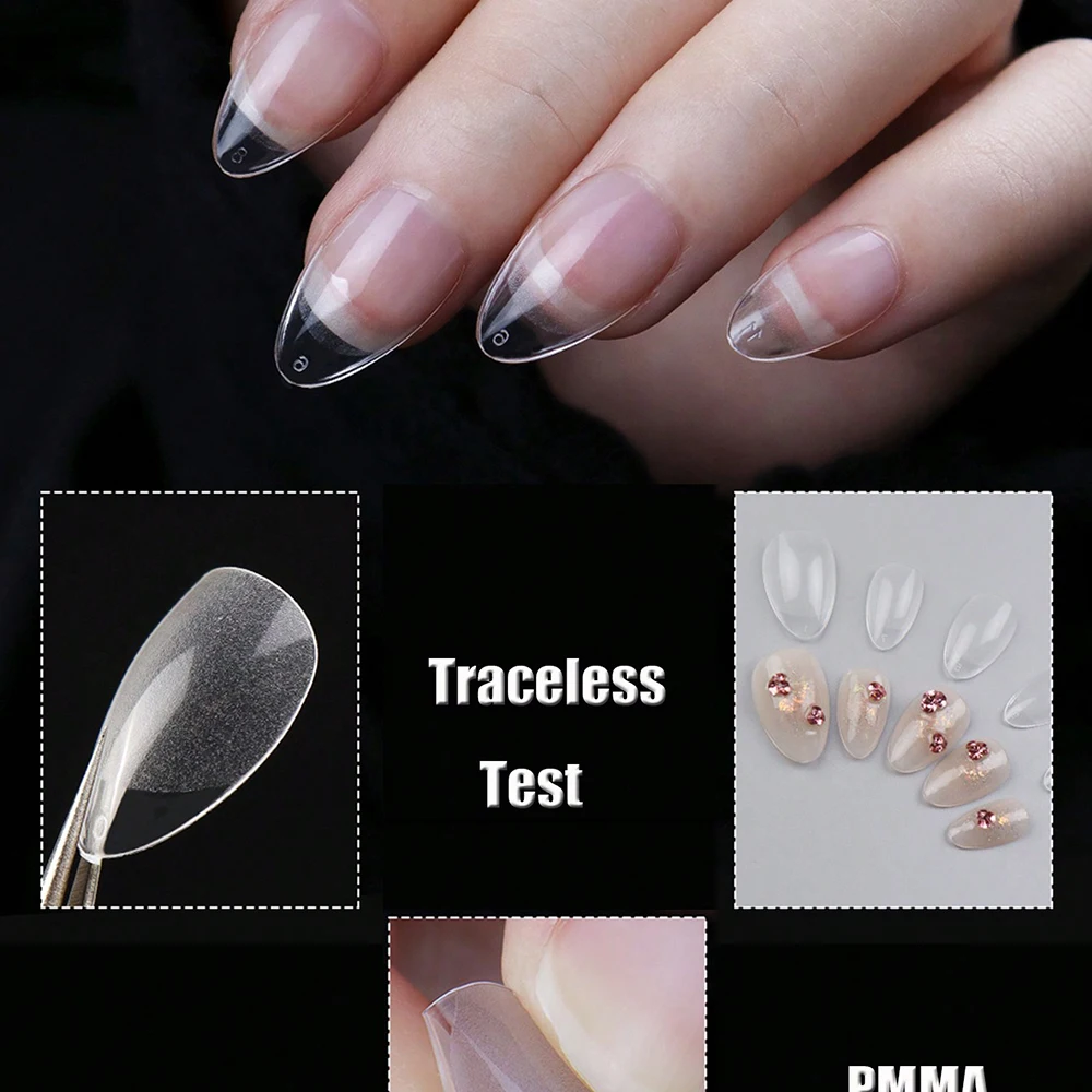 240 Stück Kurze Mandel Nagels Pitzen Weiches Gel 2