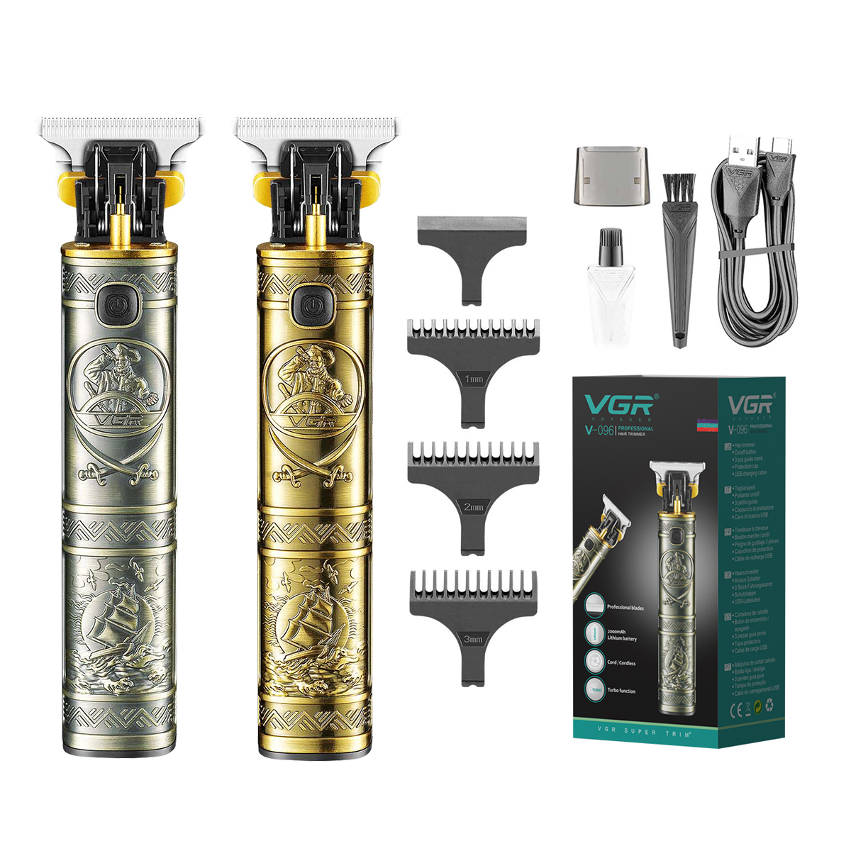 VGR V-096 Electric Barber Clippers Beard Trimmer Professional