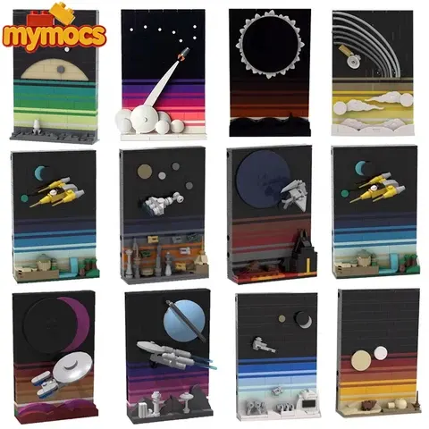 Planet Series Space Age Postcard Building Set