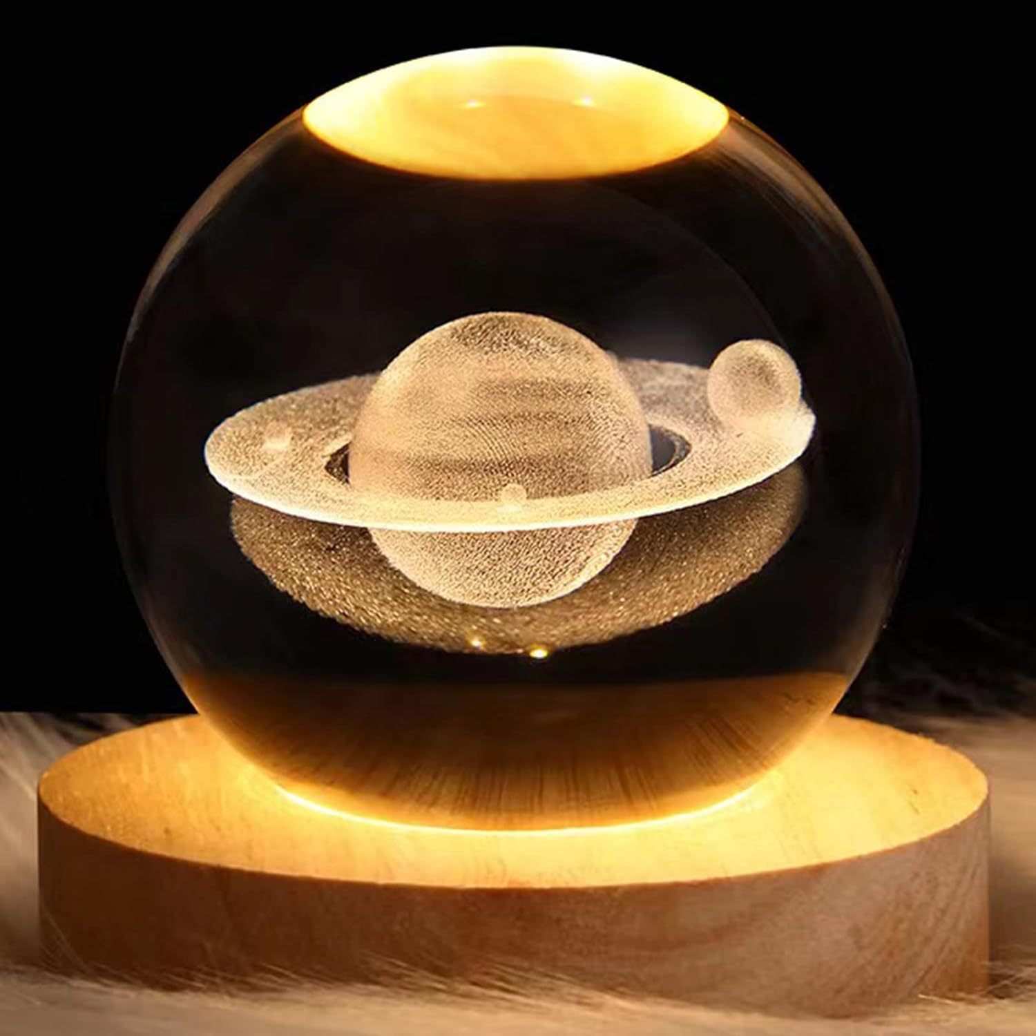 Night Light 3D LED Crystal Ball Table Lamp