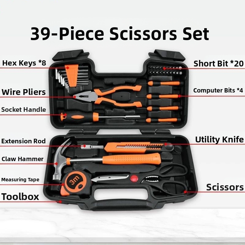 Household Tool Set with Combination Pliers 2