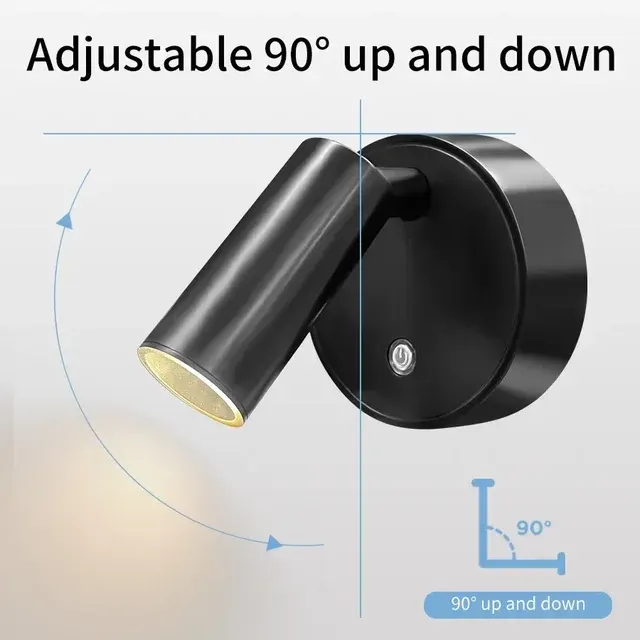 Wireless Rechargeable 360° Rotating LED Wall Light 4