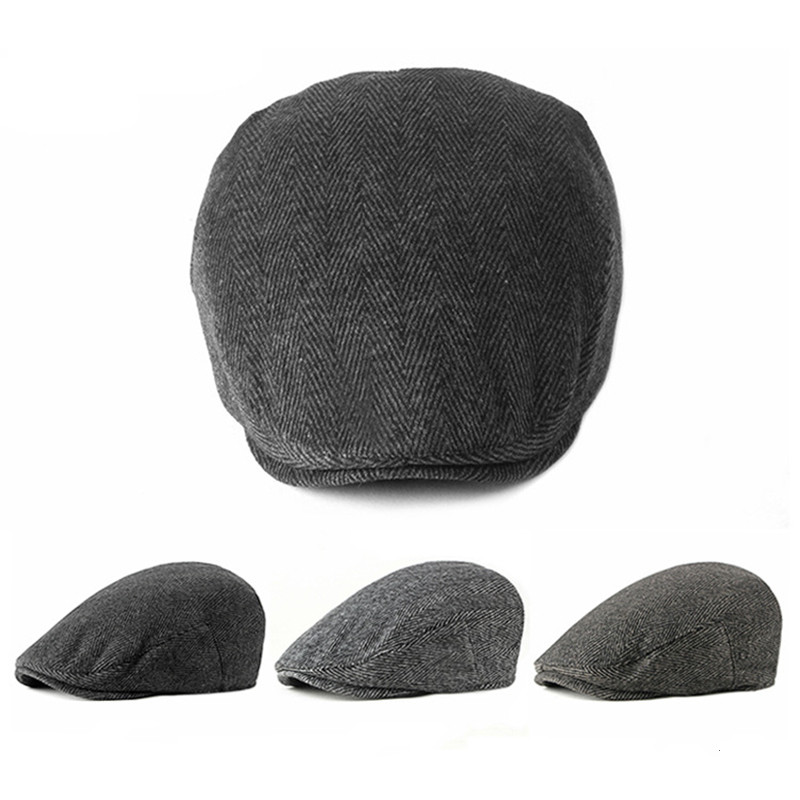 Style Hat Male British Retro Woolen Beret Casual