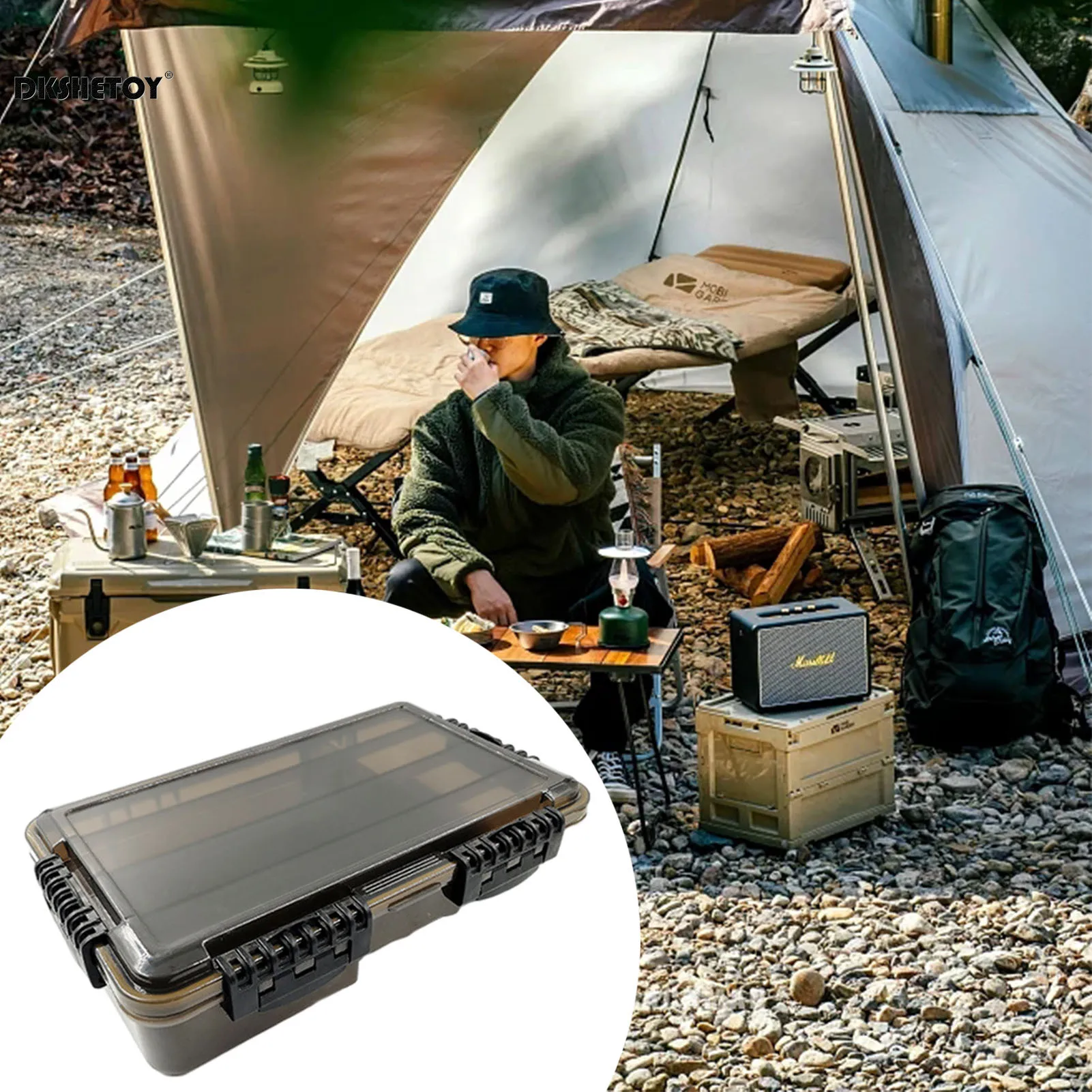 Waterproof Fishing Gear Organizer with Dividers 3