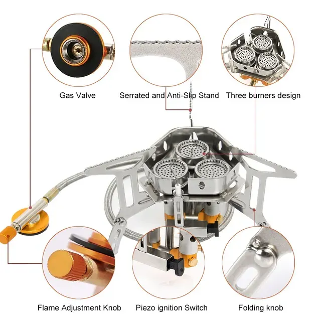 Portable Camping Gas Stove with Cookware 2