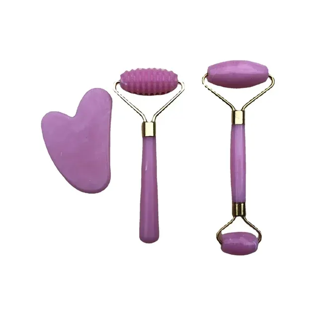 3 Teile Satz Harz Roller Massagegerät für Gesicht 4