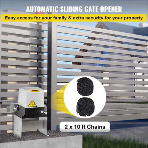 Automatic Sliding Gate Opener 1400LBS With 2 Remote