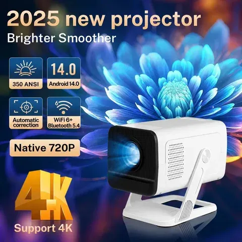 Mini-Projektor Native 1080P 4K-Dekodierung WiFi 6 & BT