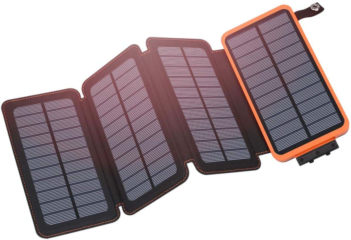 20000mAh Solar Powered Charger With Camping Light Foldable 3