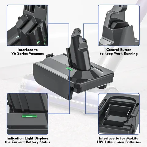 Vacuum Cleaner Battery Adapter