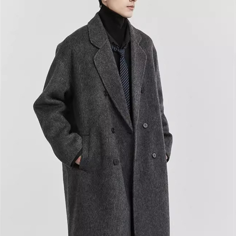 Double-sided Wear Plaid Woolen Coat Women 2