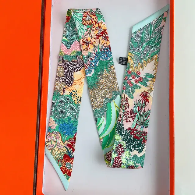 Tassel Silk Scarf 4