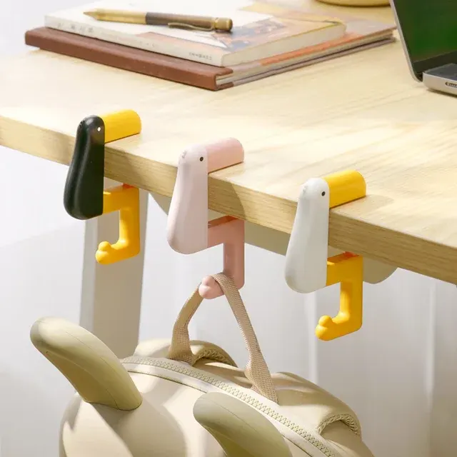 Entenförmiger Schreibtischhaken für Taschen 3
