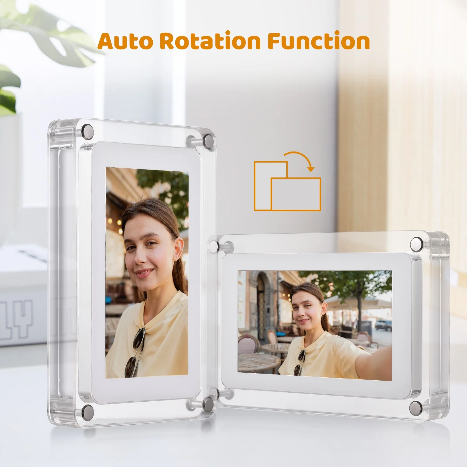 Acrylic Digital Photo Frame with Battery 3