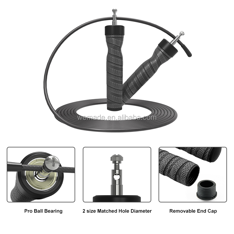Professional Adjustable Weighted Jump Rope Cardio Endurance Workout 4
