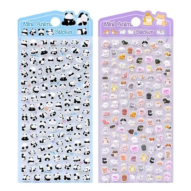 Niedliche 3D-Puffy-Sticker mit Tiermotiven 3
