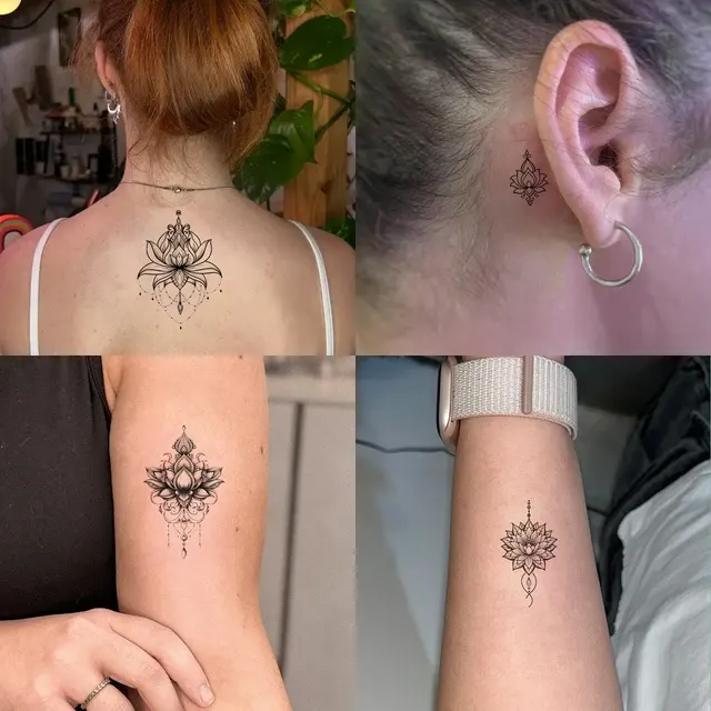 Lotus Temporary Tattoos 3