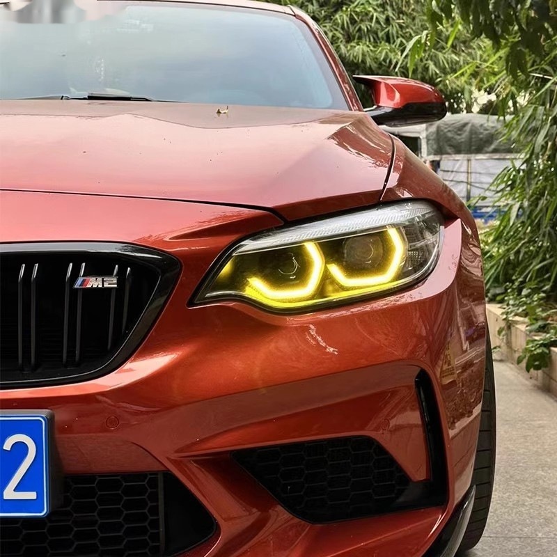 Aluminium Gürtel in Zitronengelb für BMW 2er