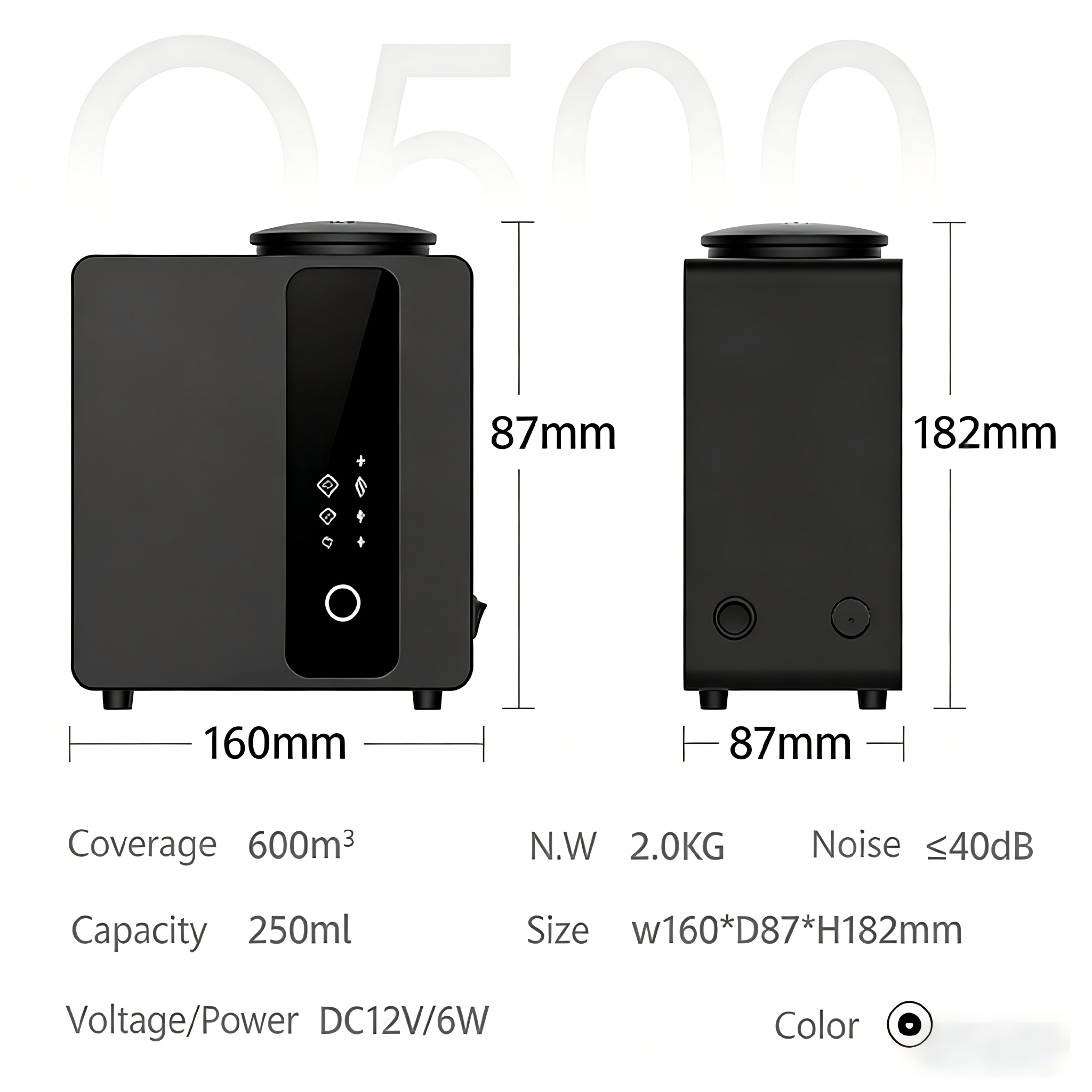 Metal Aroma Diffuser with App Control, 250ml 2
