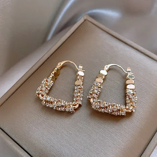 Geometric Zircon Earrings 3