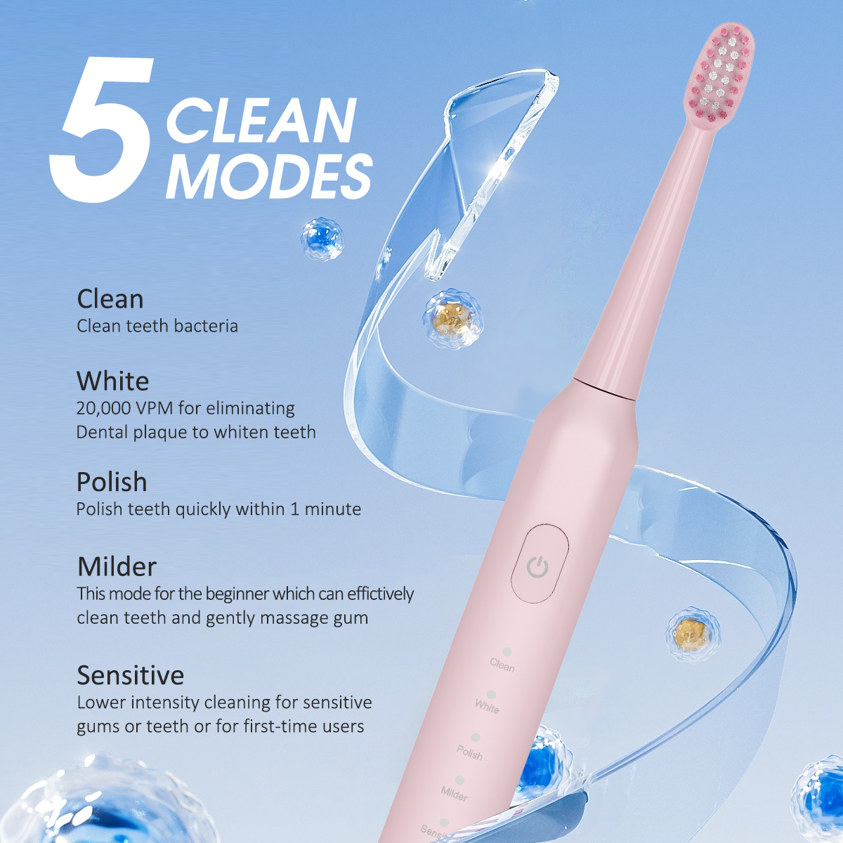 Rechargeable IPX7 Adult Electric Toothbrush 2