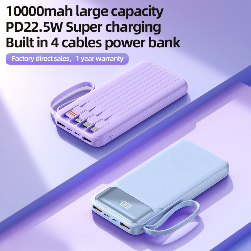 Portable 10000mAh Power Bank With Lanyard Type C 4