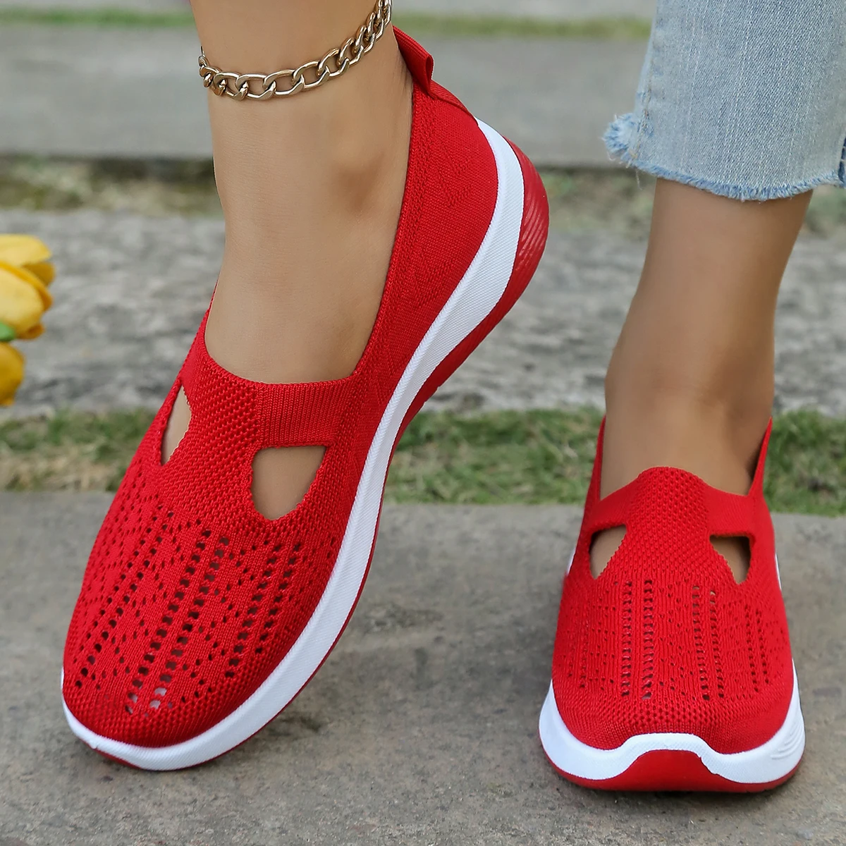 Sommerschuhe für Damen – Lässiger Sneaker Einfach Vier 4