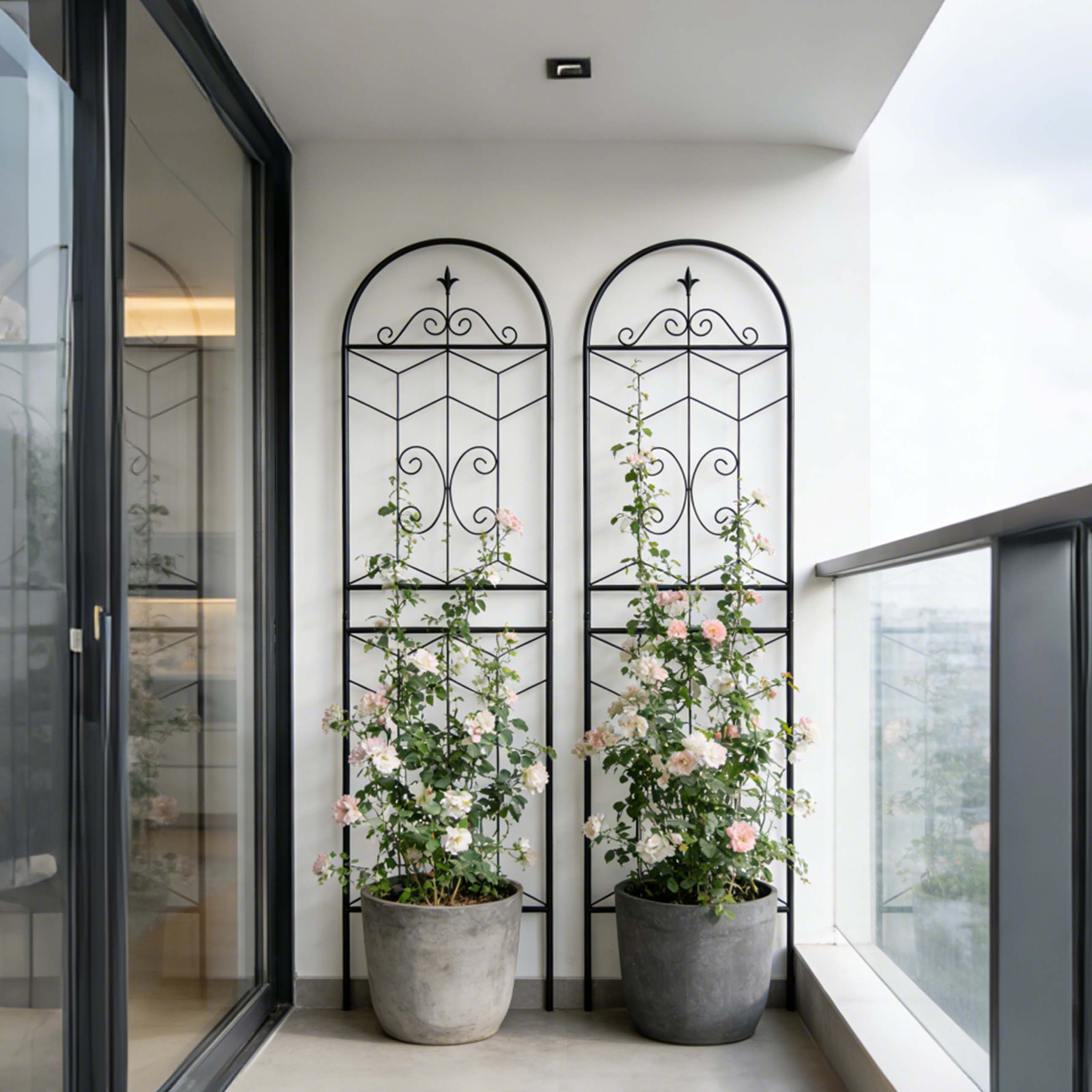2-Pack Rustproof Metal Garden Trellis 2
