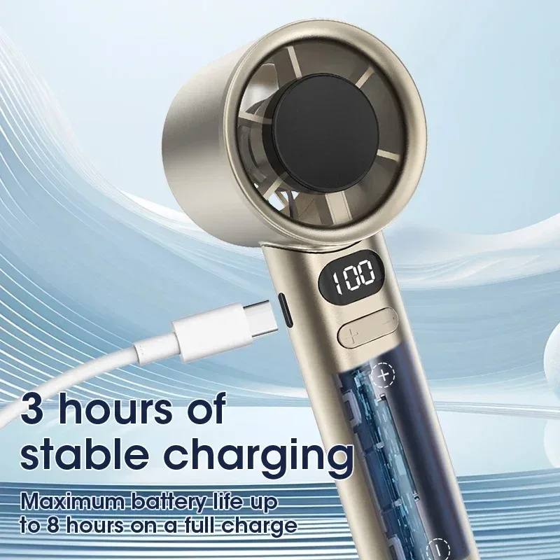 Portable Handheld Mini Fan with Display 4