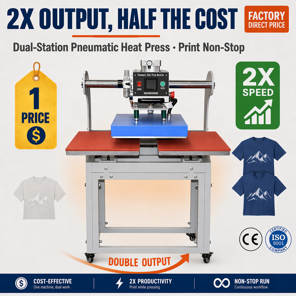 Semi-automatic 38x38 40x50 40*60 T Shirt Pneumatic Heat 2
