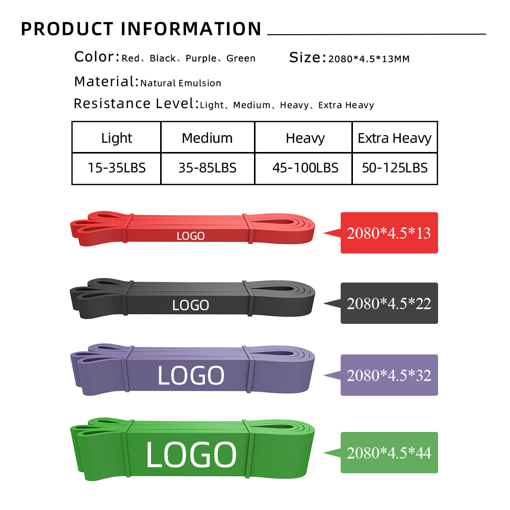 Long Elastic Resistance Bands Set 208cm 3