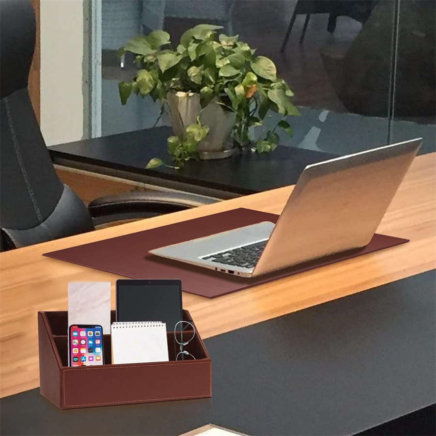 Office Supplies Desk Organizer Set Desktop Leather Writing 4