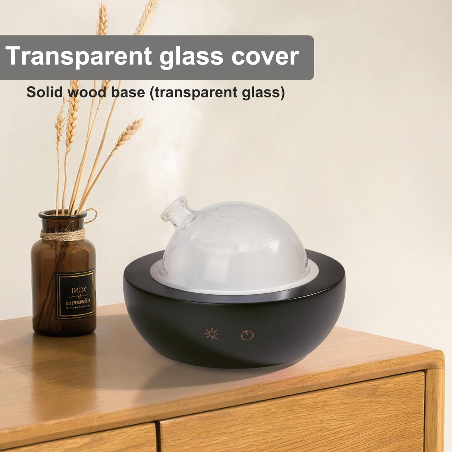 Glass Aroma Diffuser 7-Color LED 200ml 3