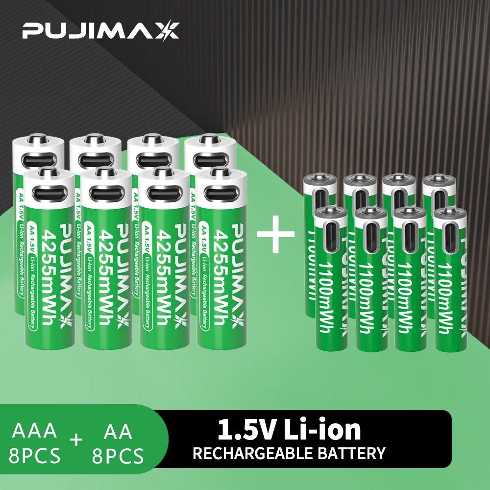 USB-C Li-Ion Akku AAA AA 1,5 V 3