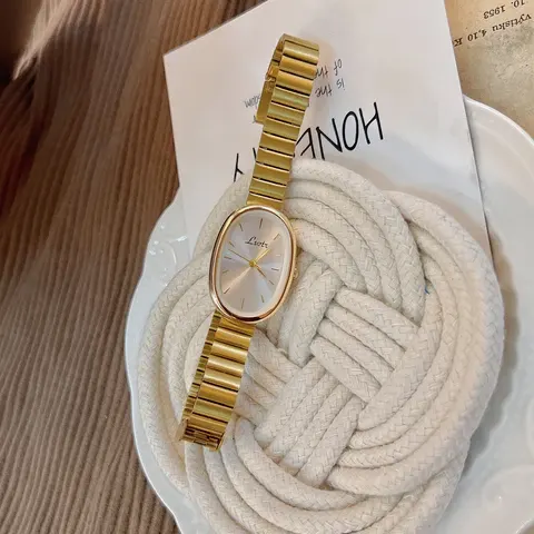 Wristwatch with Gold Bracelet