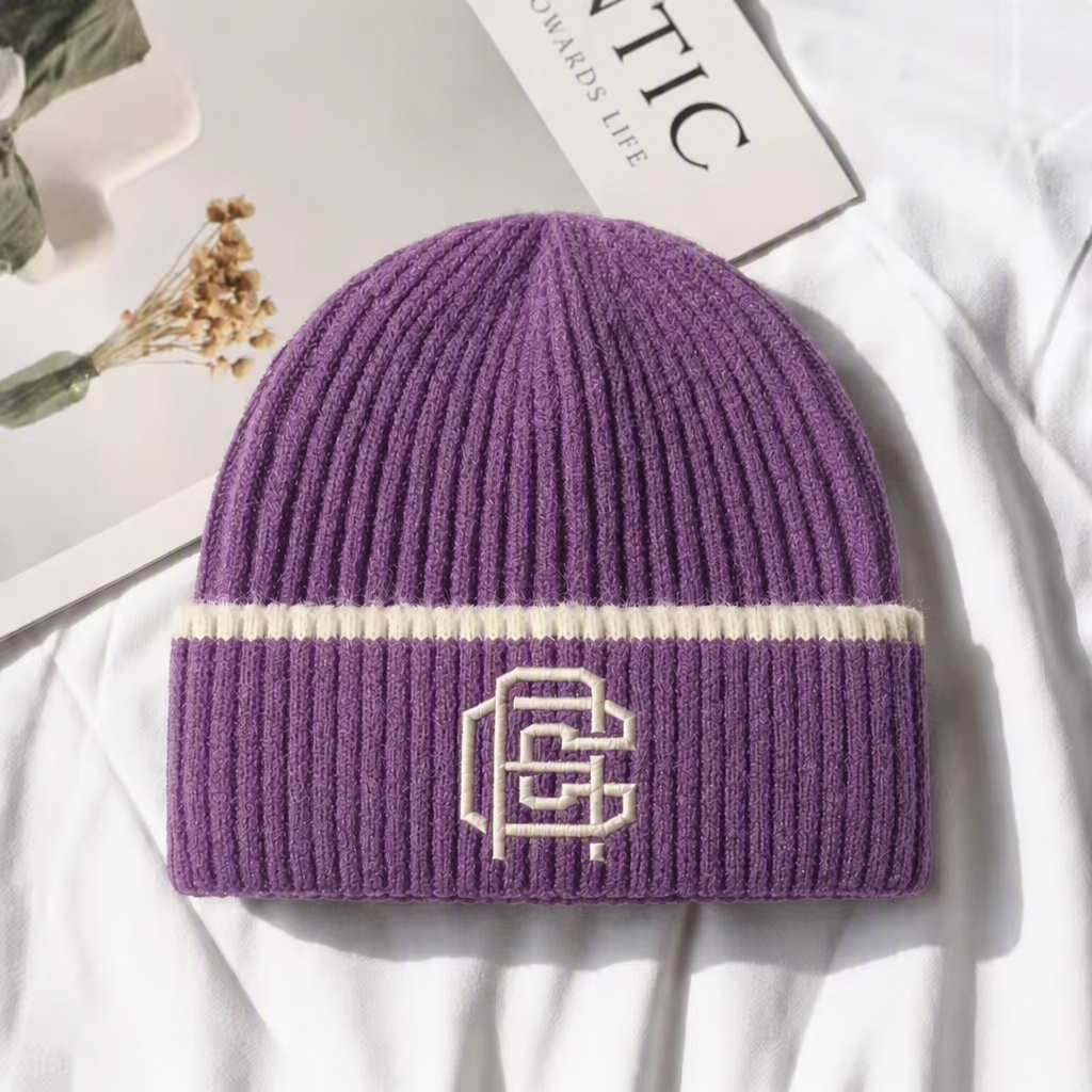 Knitted Merino Wool Cuff Beanie 2