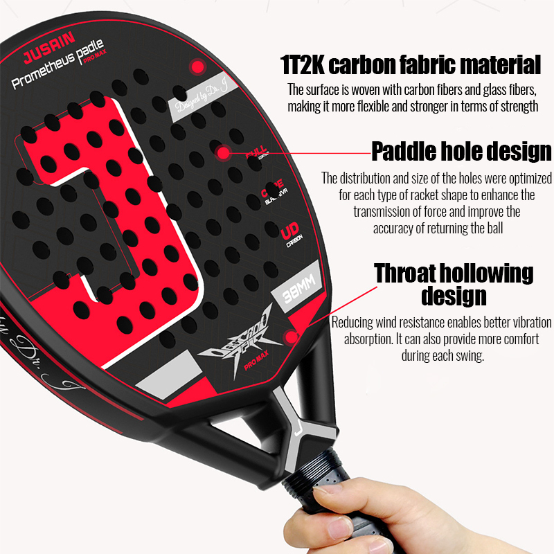 PatsSport Ready Ship 3K Carbon Fiber Padel Racket 3