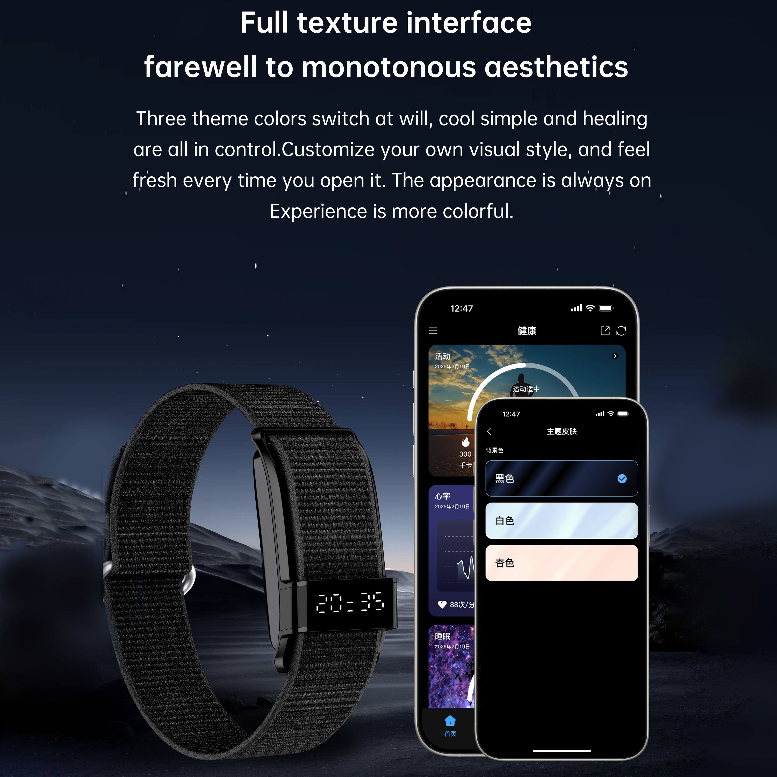 Fitness Armband Herzfrequenz IP68 Canvas 3