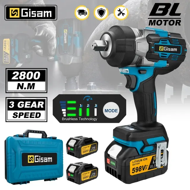 Brushless Cordless Impact Driver 1/2 Inch, 2800 N·m 2