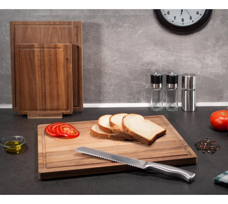 3-Piece Acacia Wood Cutting Board Set 2
