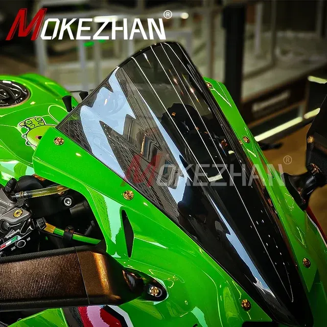 DEGIN Double Bubble Viser Windschutzscheibe für Kawasaki Ninja 2