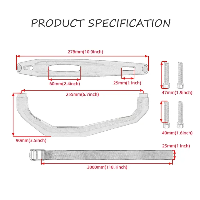 Rear Motorcycle Grab Handle 1