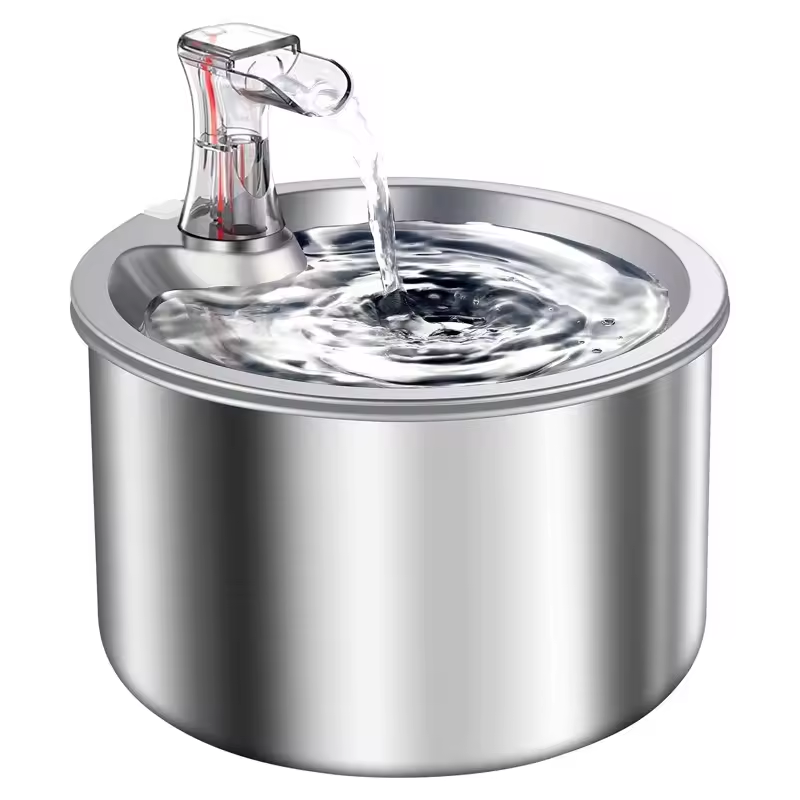 Environmental-Friendly 2L Stainless Steel Cat Water Fountain Ultra-Quiet