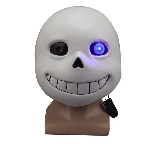 Game Undertale Masken Sans Vollkopfmaske LED-Licht Erwachsenen Cosplay
